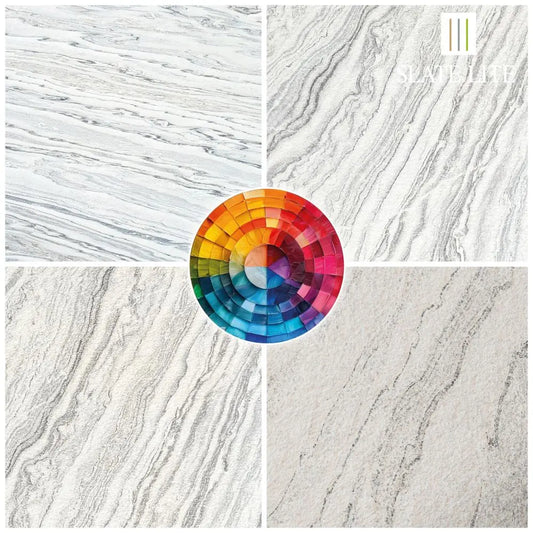 Steenfineer/Natuursteen Slate-Lite Arctic White 45°