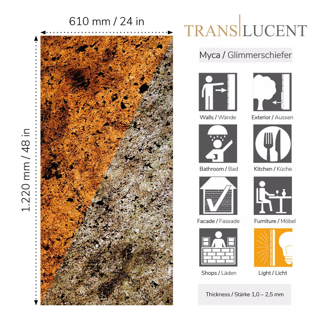Natuursteen Translucent SLATE LITE Cobre