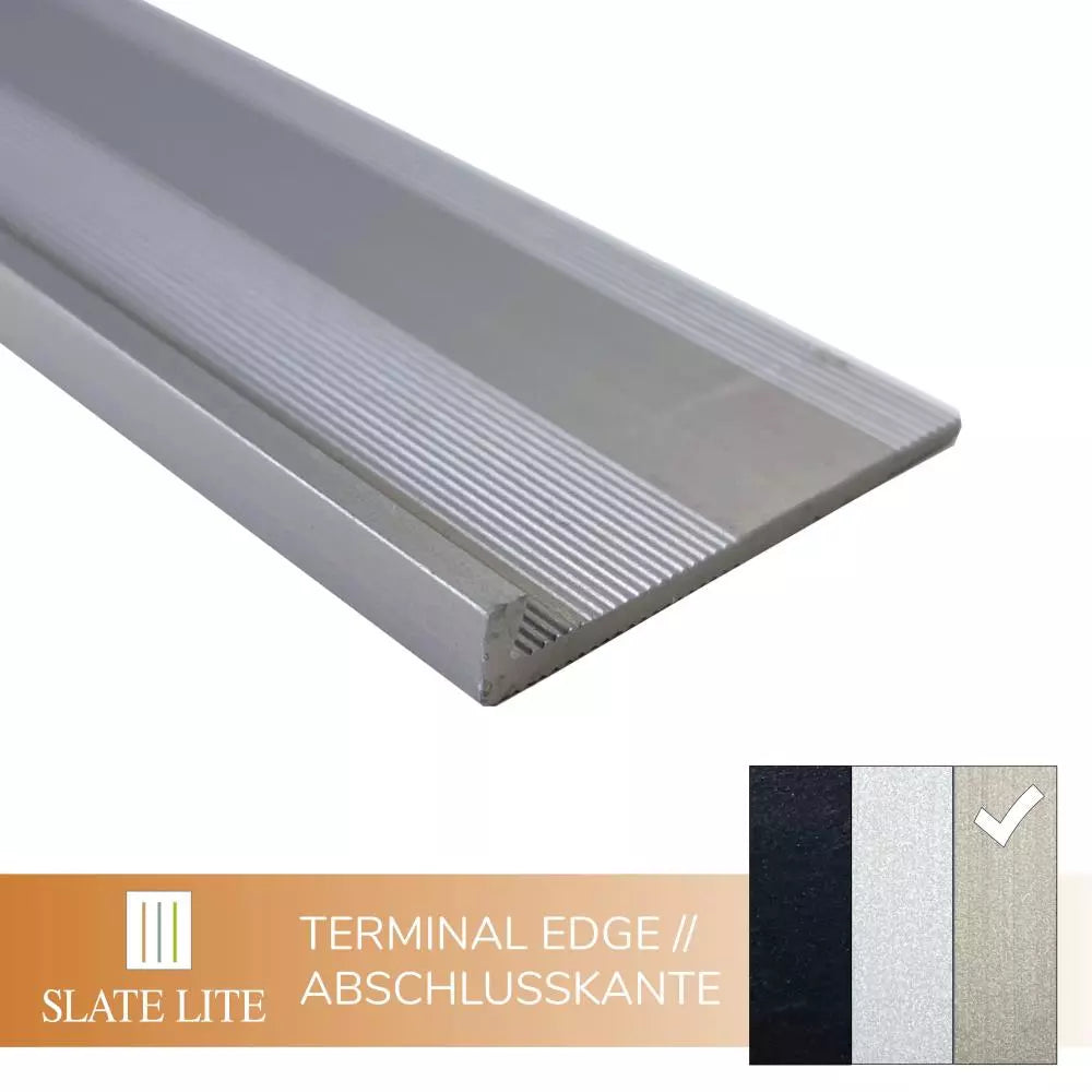 Profiel Terminal Edge staal F-Line 250 cm