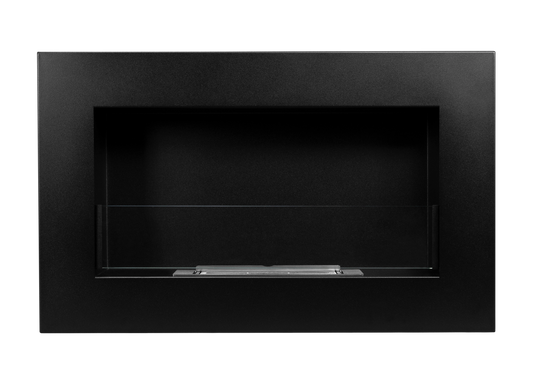 De Bio ethanol haard zwart 650x400 cm met glas