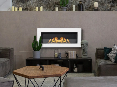 De Bio ethanol haard wit Mat mat 900x400 structuur