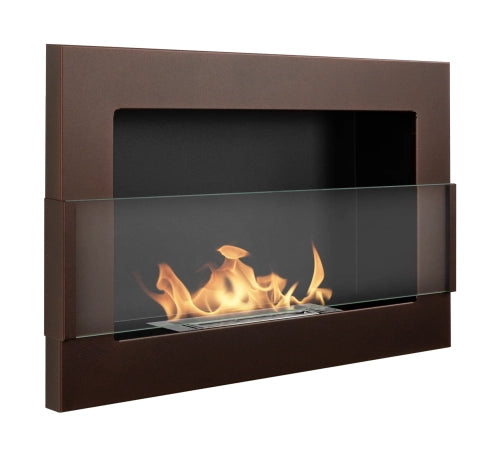 De Bio ethanol haard BRONZ 650x400 met glas