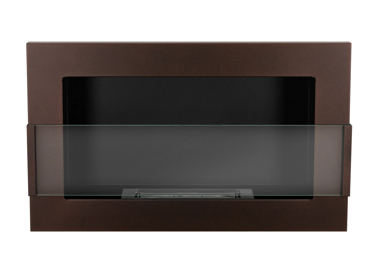De Bio ethanol haard BRONZ 650x400 met glas