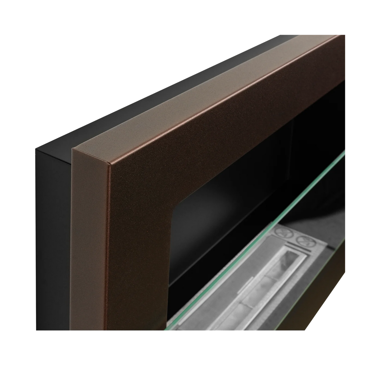 De Bio ethanol haard BRONZ 650x400 met glas