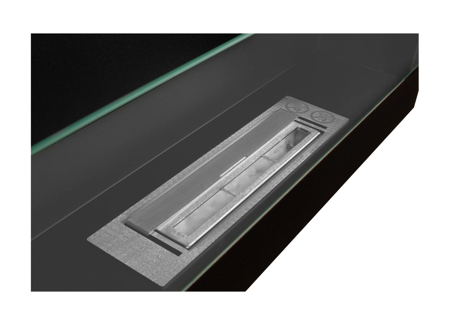 De Bio ethanol haard BRONZ 650x400 met glas