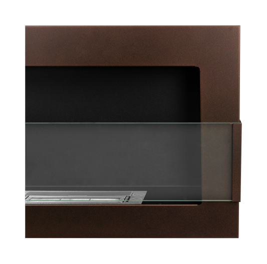 De Bio ethanol haard BRONZ 650x400 met glas