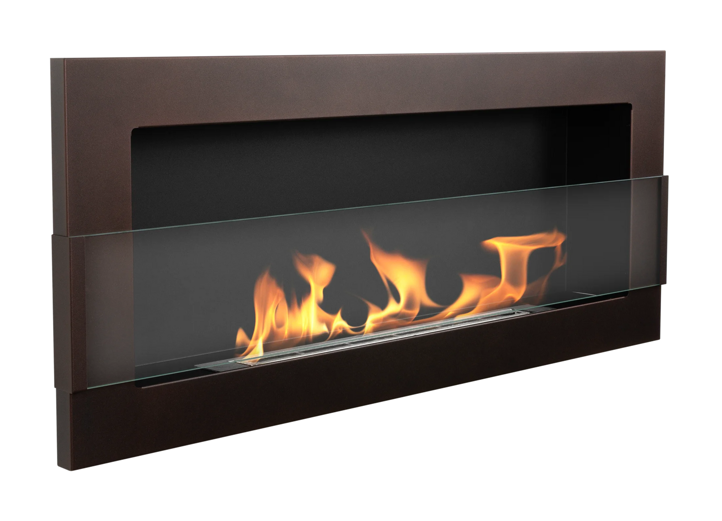 De Bio ethanol haard BRONZ 900x400 met glas