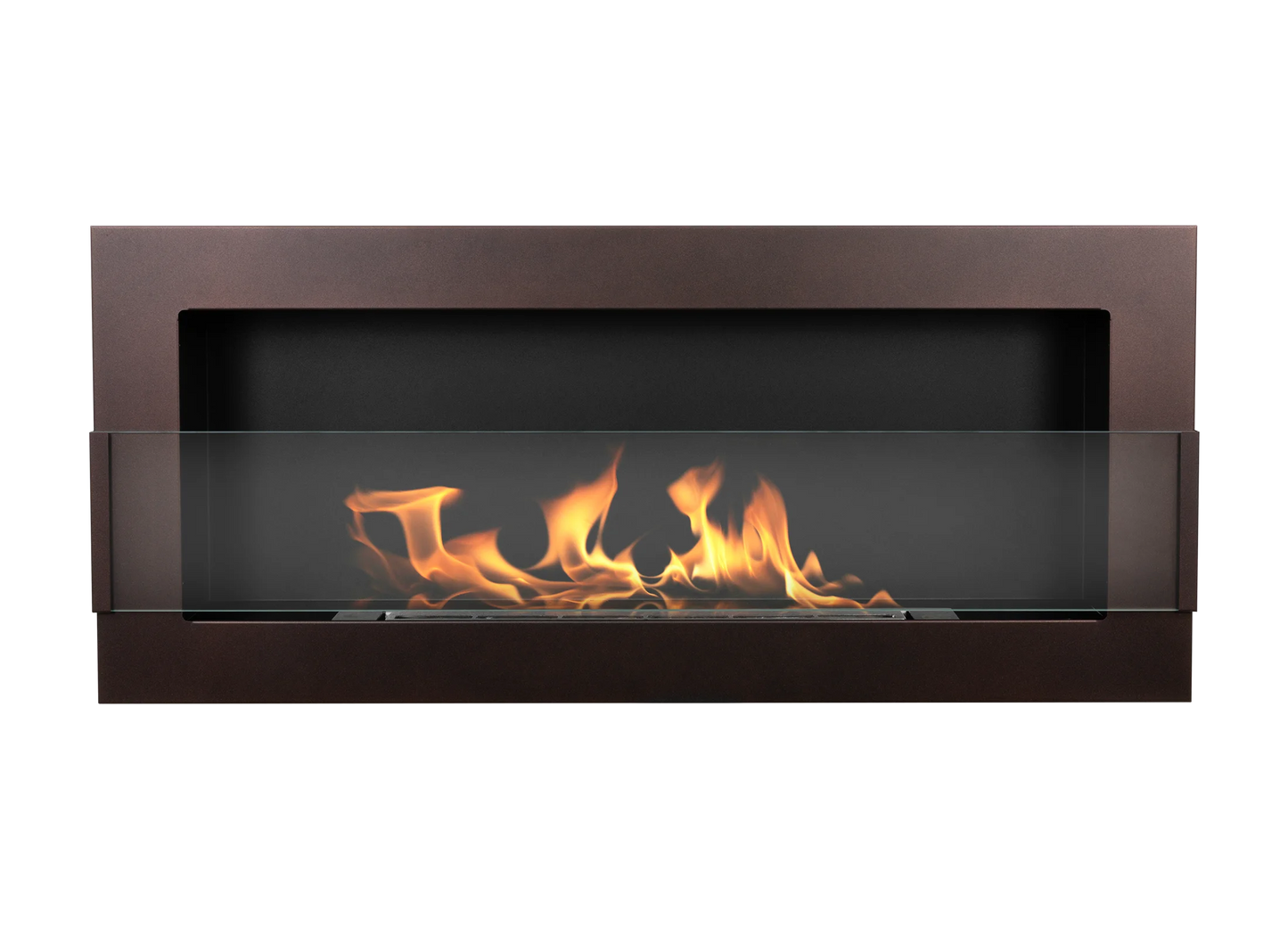 De Bio ethanol haard BRONZ 900x400 met glas