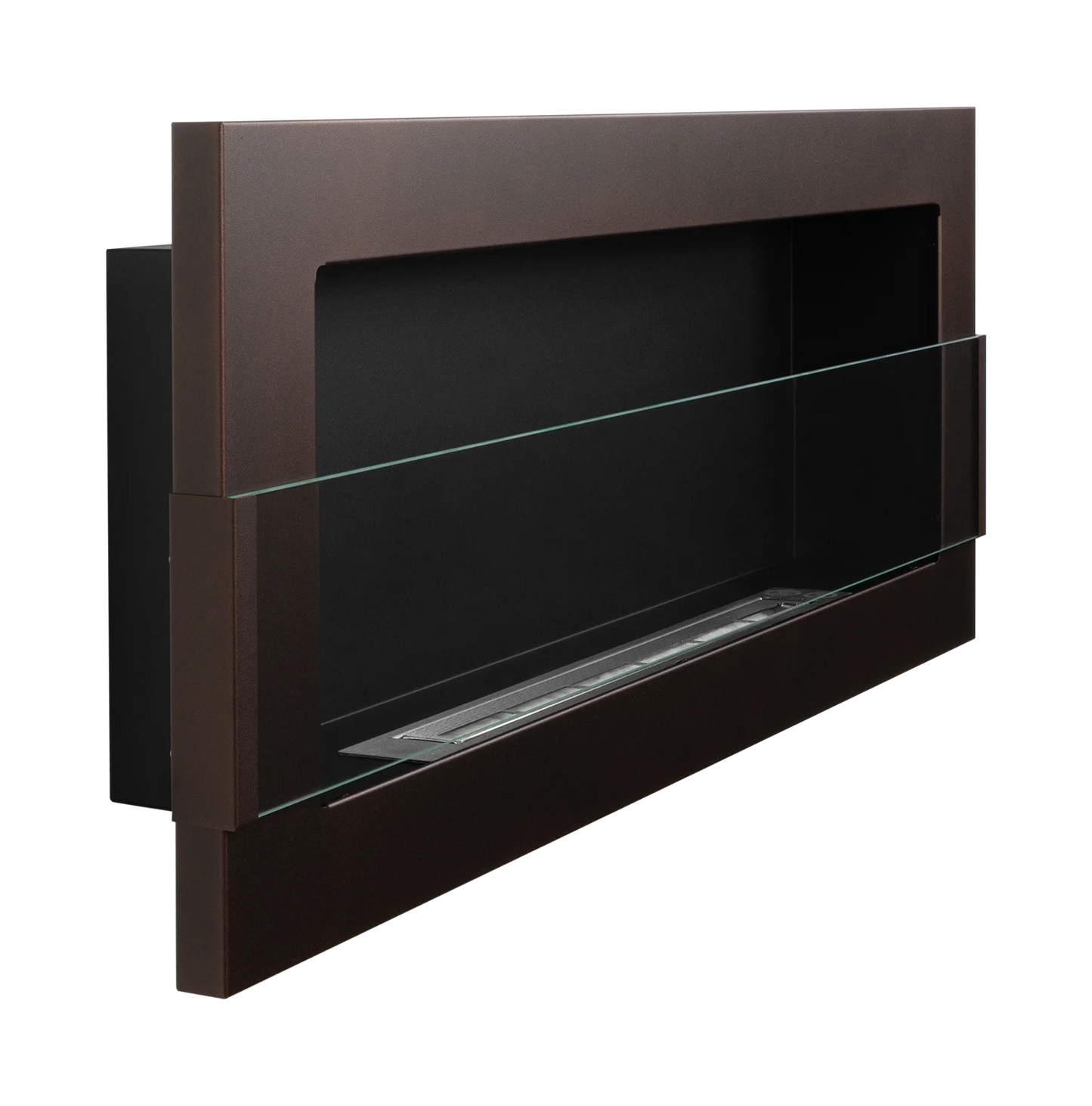 De Bio ethanol haard BRONZ 900x400 met glas