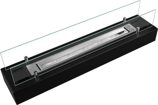 De Bio Ethanol haard VRIJ 70 cm met glas