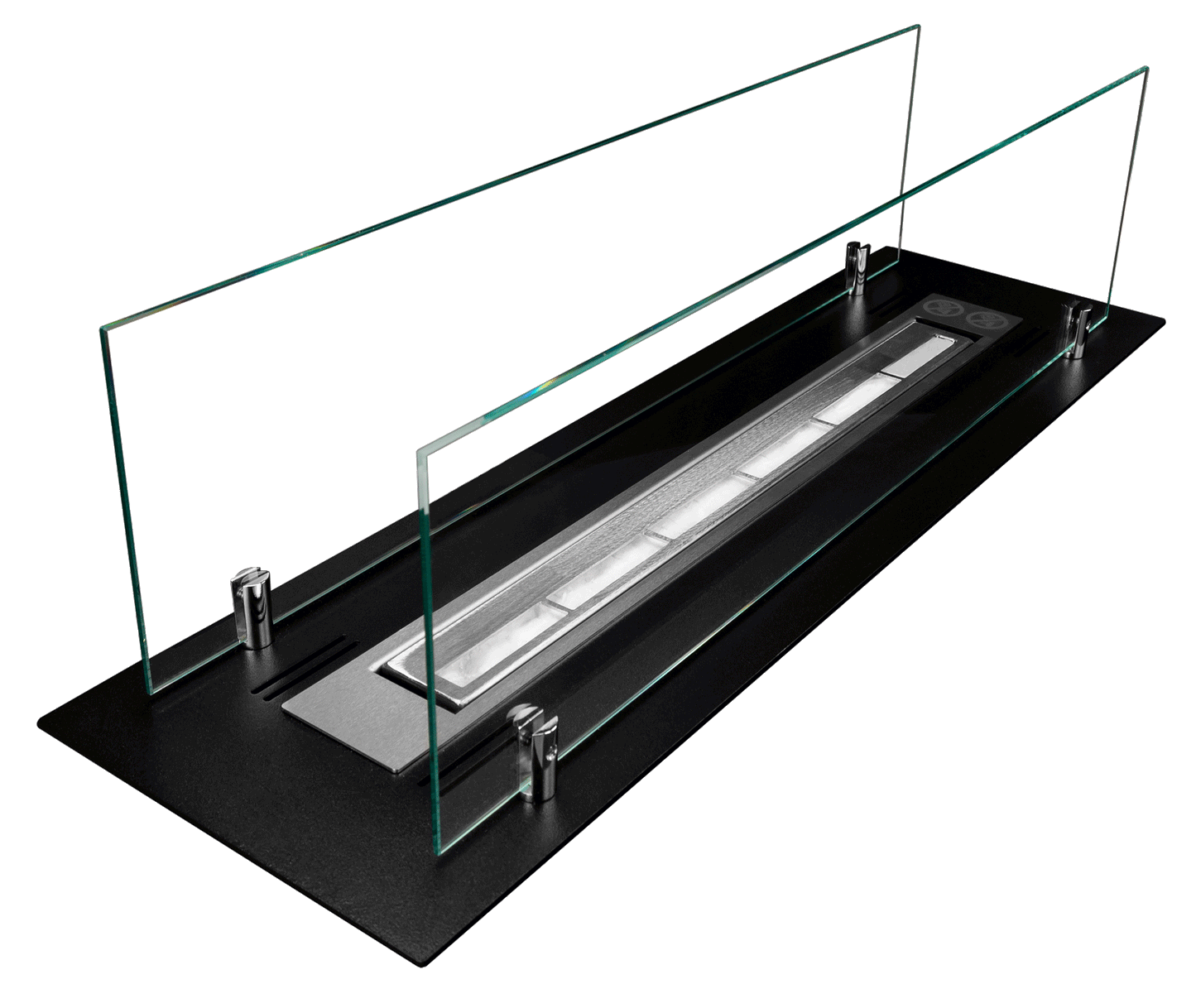 De Bio-ethanol haard INBOUW 65 cm met glas