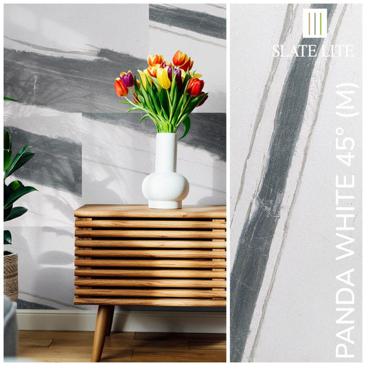Natuursteen Slate-Lite Panda White 315°