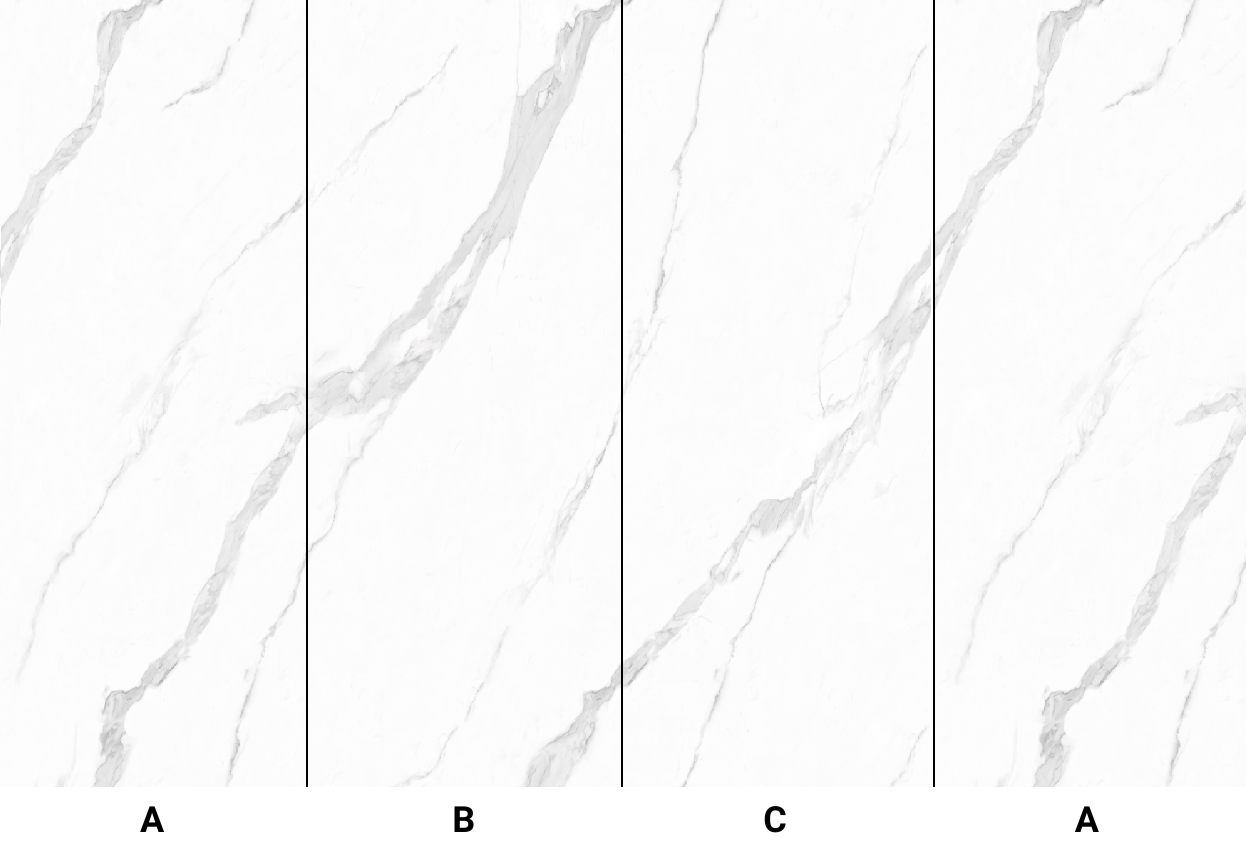 Koolstofpaneel CALACATTA WHITE MAT