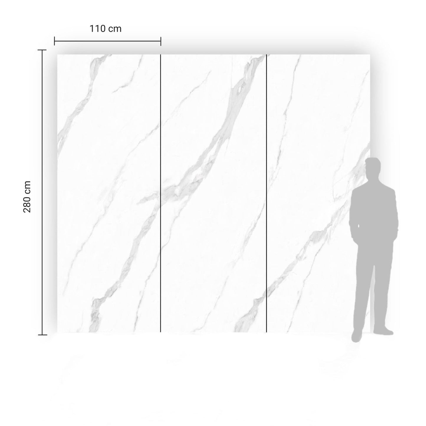 Koolstofpaneel CALACATTA WHITE MAT