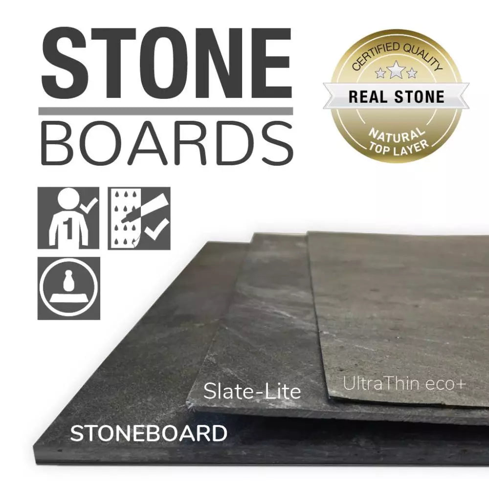 Natuursteen Translucent Stoneboard TL 240 x120cm x 4mm D Black
