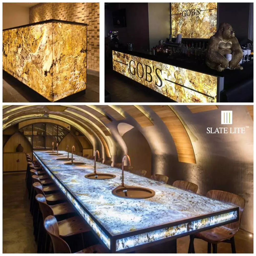 Natuursteen Translucent Stoneboard TL 240 x120cm x 4mm Falling Leaves
