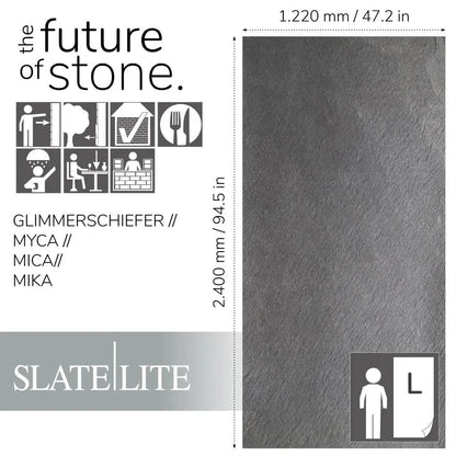 Natuursteen Slate-Lite Galaxy Black 280x120
