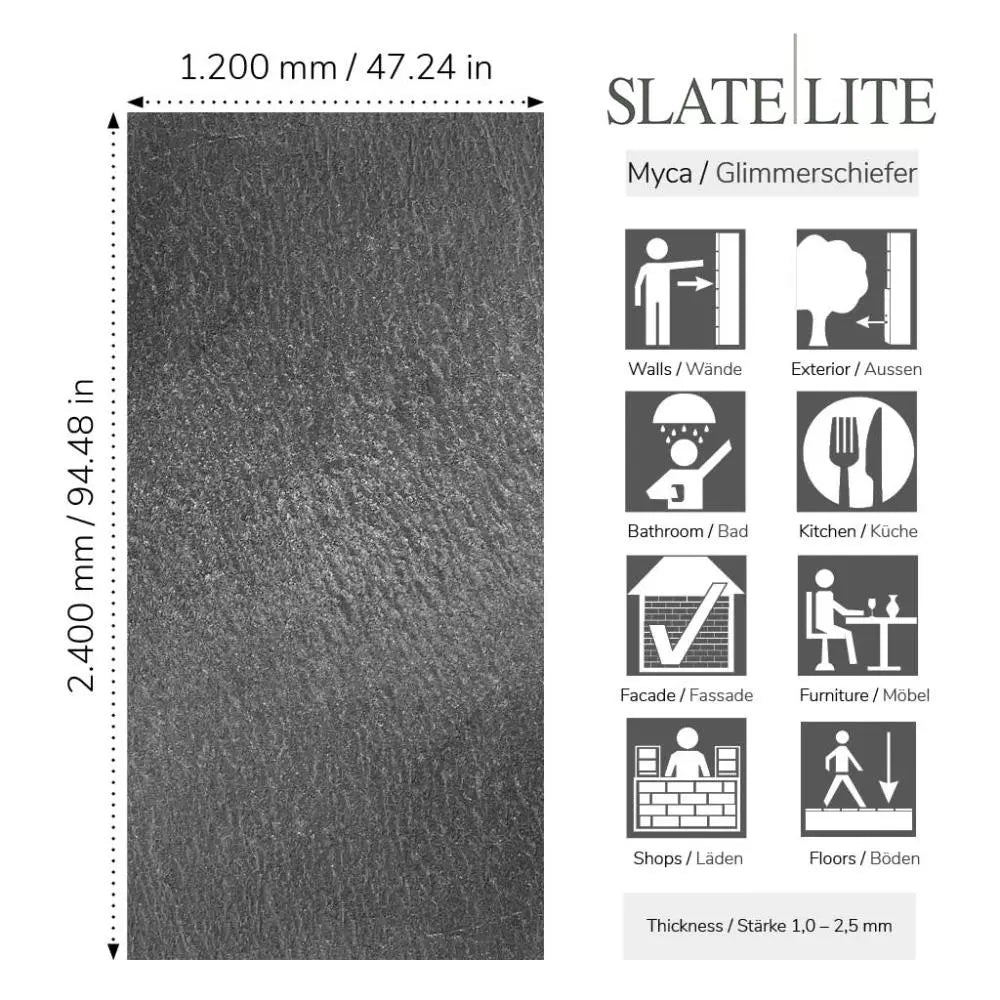 Natuursteen Slate-Lite Galaxy Black Pure