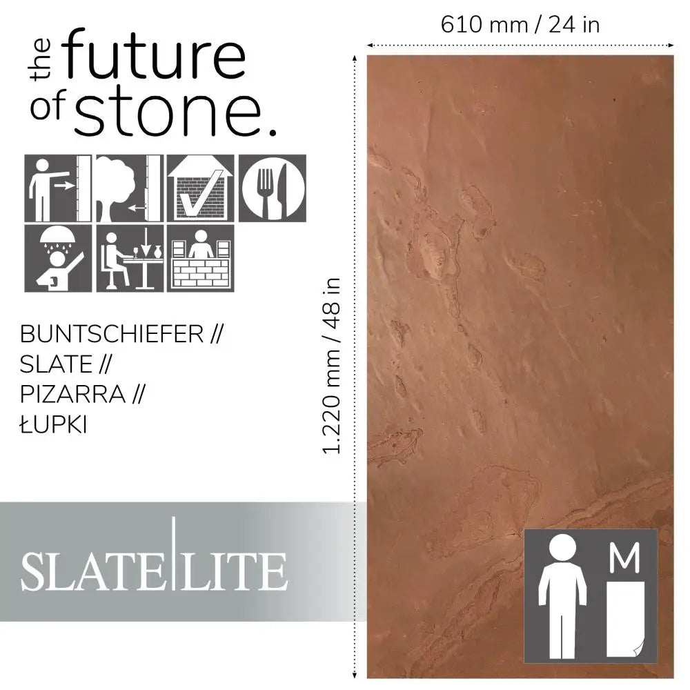 Natuursteen Slate-Lite Terra Rosso