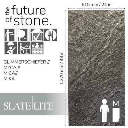 Natuursteen Slate-Lite Galaxy Black 280x120