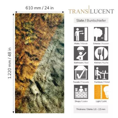 Natuursteen Translucent SLATE LITE Arcobaleno Colore