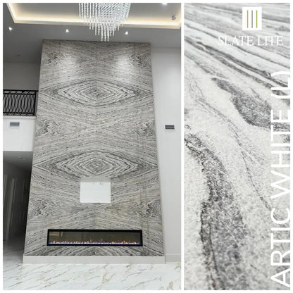 Natuursteen Slate-Lite Arctic White 45°