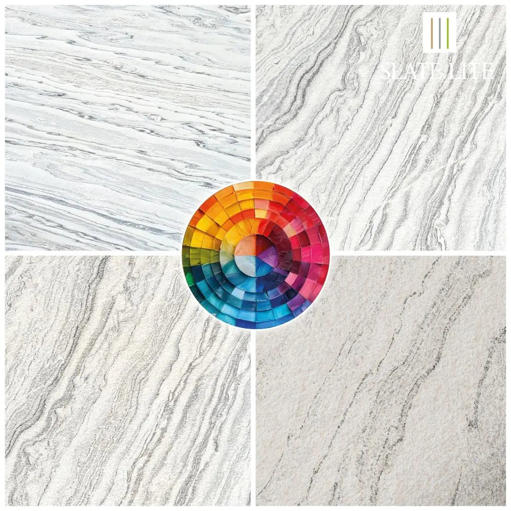 Natuursteen Slate-Lite Arctic White 45°