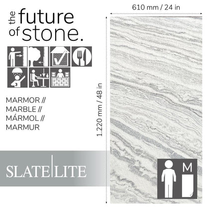 Natuursteen Slate-Lite Arctic White 45°