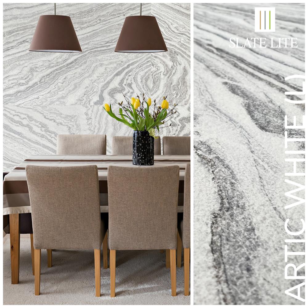 Natuursteen Slate-Lite Arctic White 45°