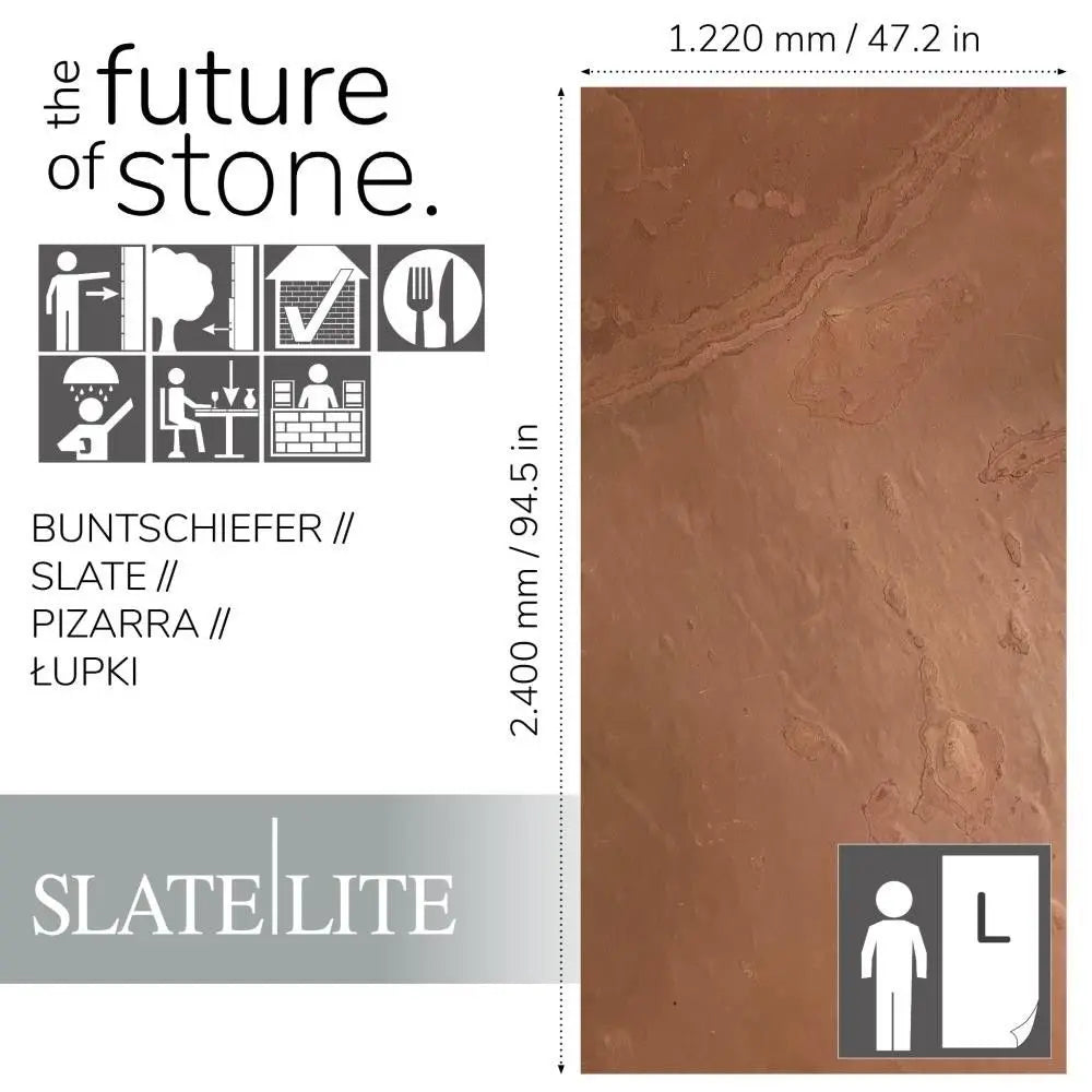 Natuursteen Slate-Lite Terra Rosso