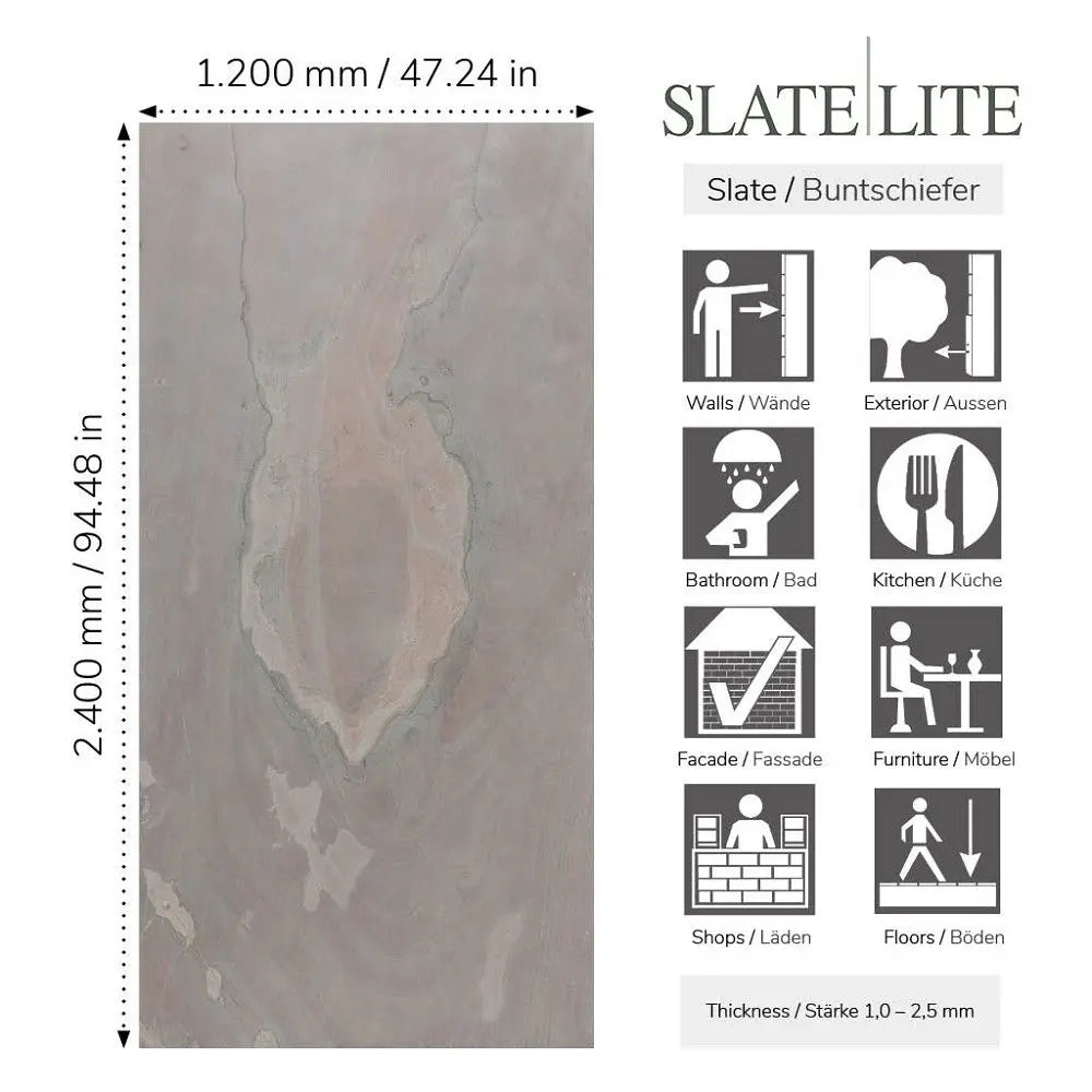 Natuursteen Slate-Lite Molto Rosa