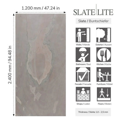 Natuursteen Slate-Lite Molto Rosa