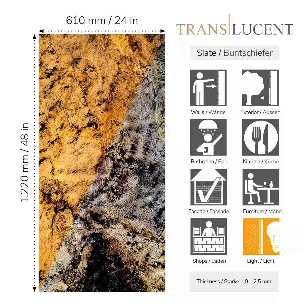 Natuursteen Translucent SLATE LITE Blanco