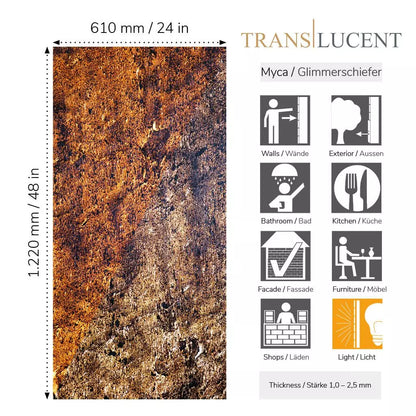 Natuursteen Translucent SLATE LITE Cobre New