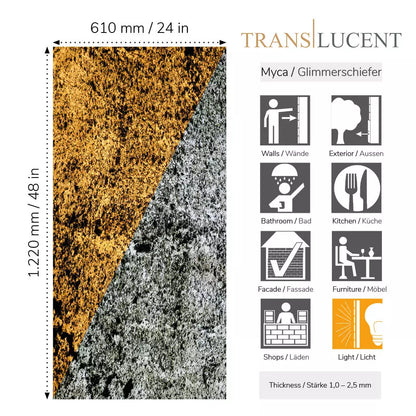 Natuursteen Translucent SLATE LITE Argento