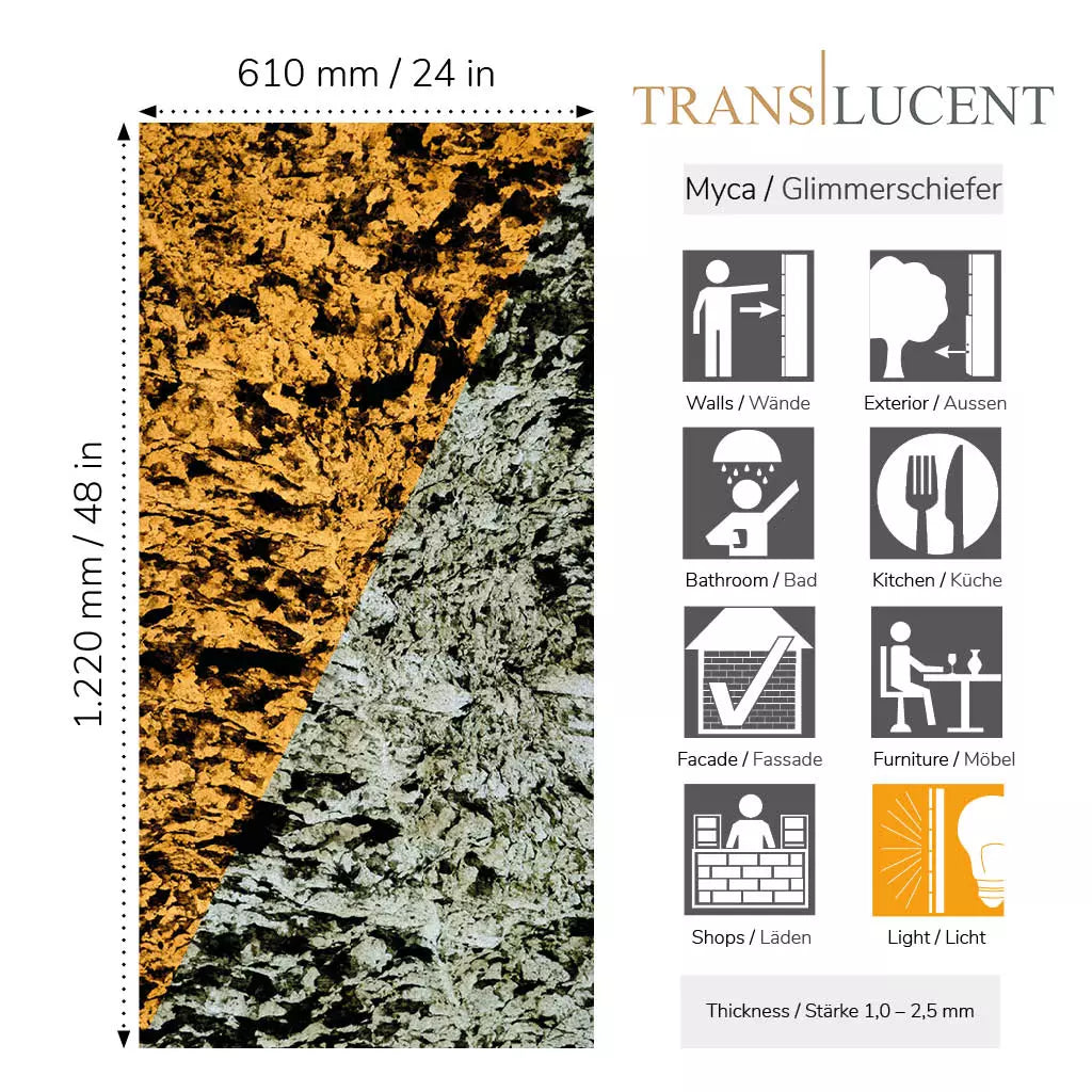 Natuursteen Translucent SLATE LITE Mare