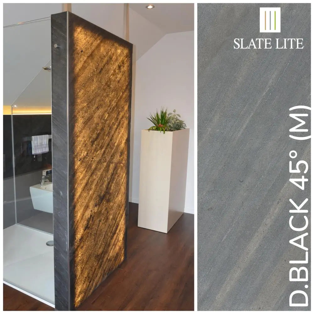 Natuursteen Translucent SLATE LITE D. Black 45