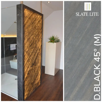 Natuursteen Translucent SLATE LITE D. Black 45