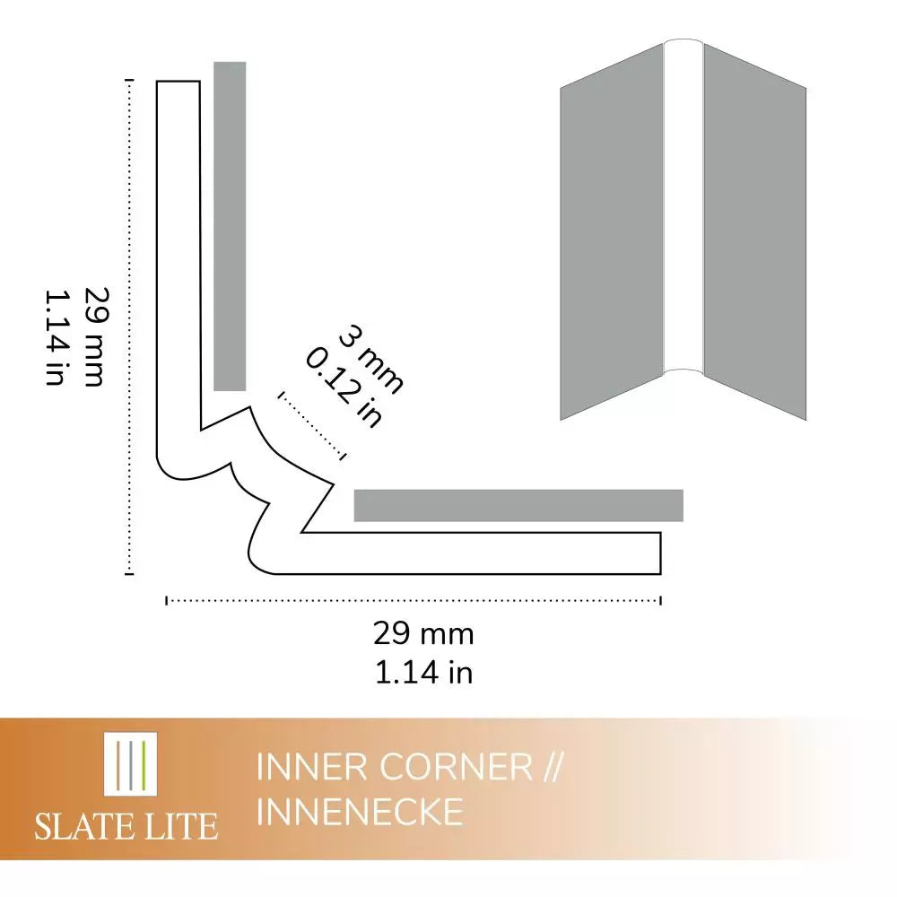Inner Corner silver F-Line 250cm