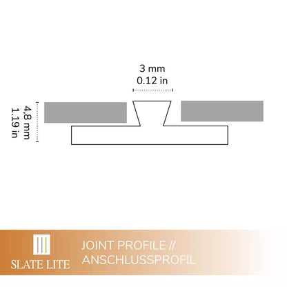 Joint Profile black F-Line 250cm
