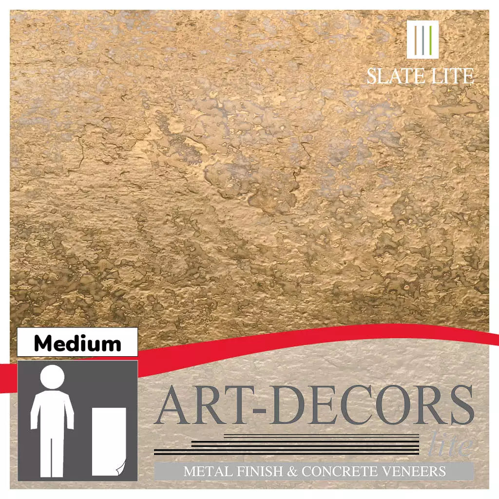 Metalen Look in Steenfineer Artdecors Lite Gold Medal