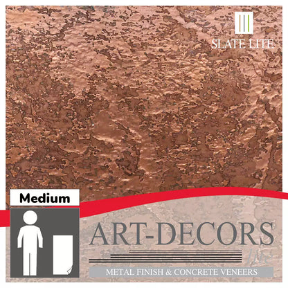 Metalen Look in Steenfineer Artdecors Lite Copper