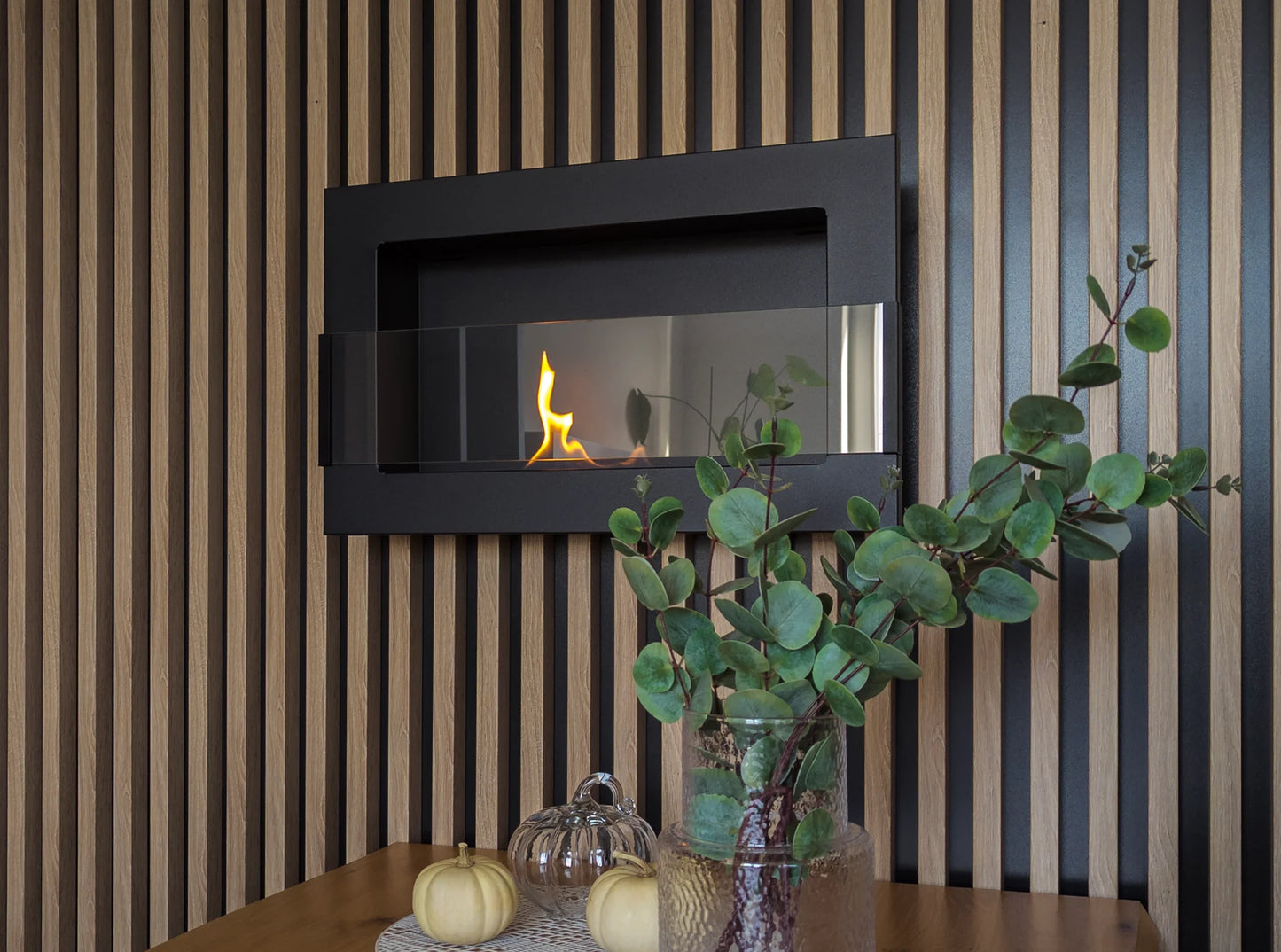De Bio haard zwart 650x400 cm zwart mat