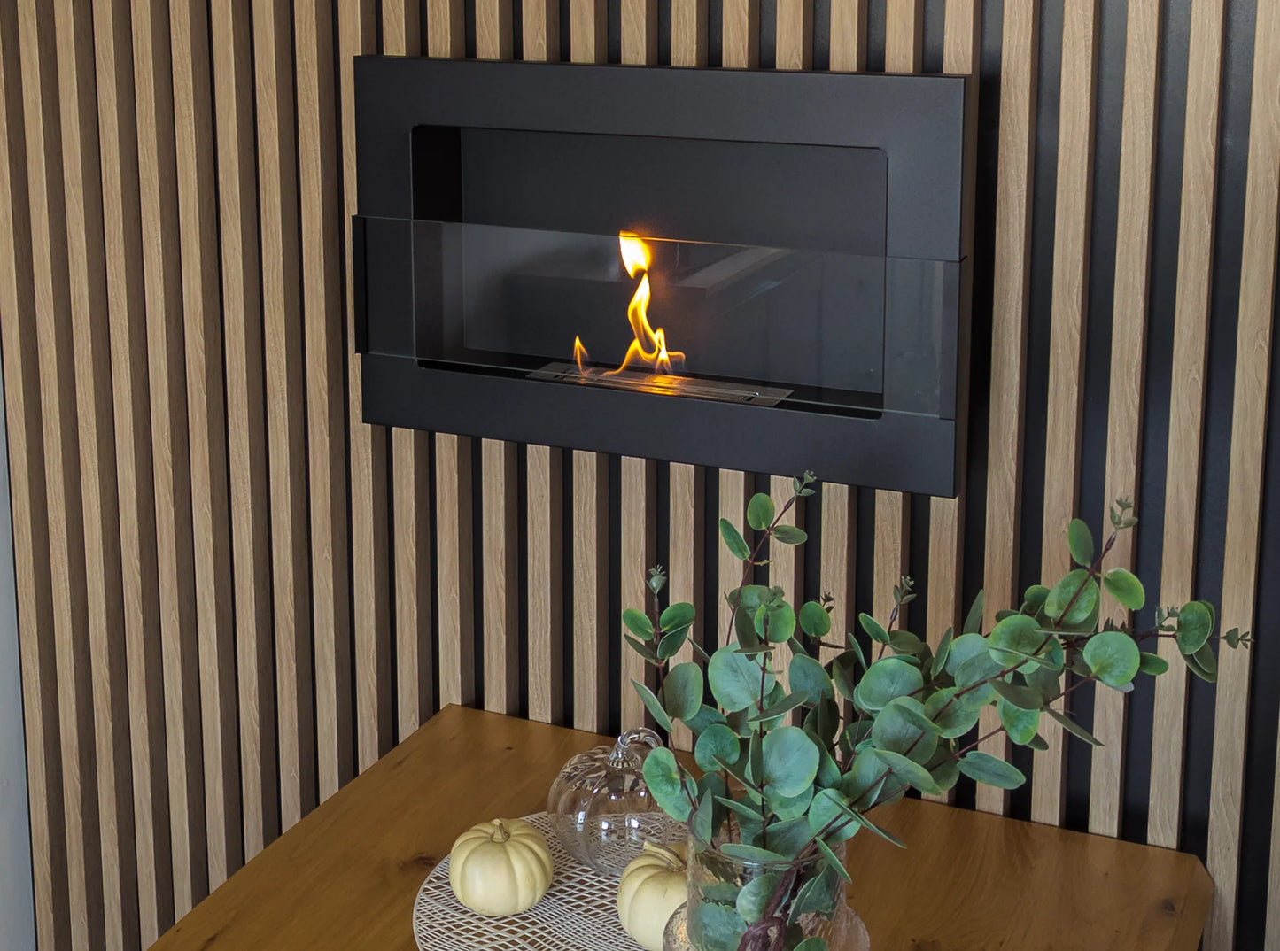 De Bio haard zwart 650x400 cm zwart mat