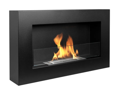 De Bio haard zwart 650x400 cm met glas