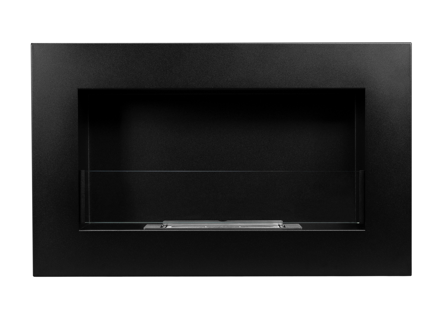 De Bio haard zwart 650x400 cm met glas