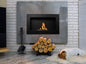 De Bio haard zwart mat 650x400 cm zonder glas