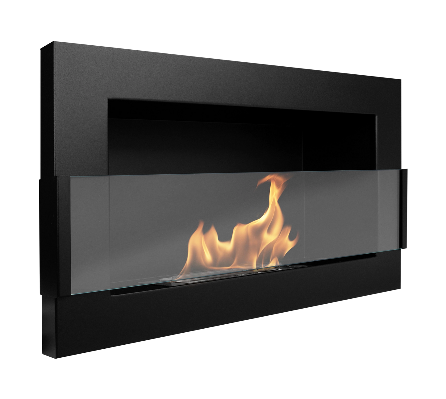 De Bio haard zwart 650x400 cm zwart mat