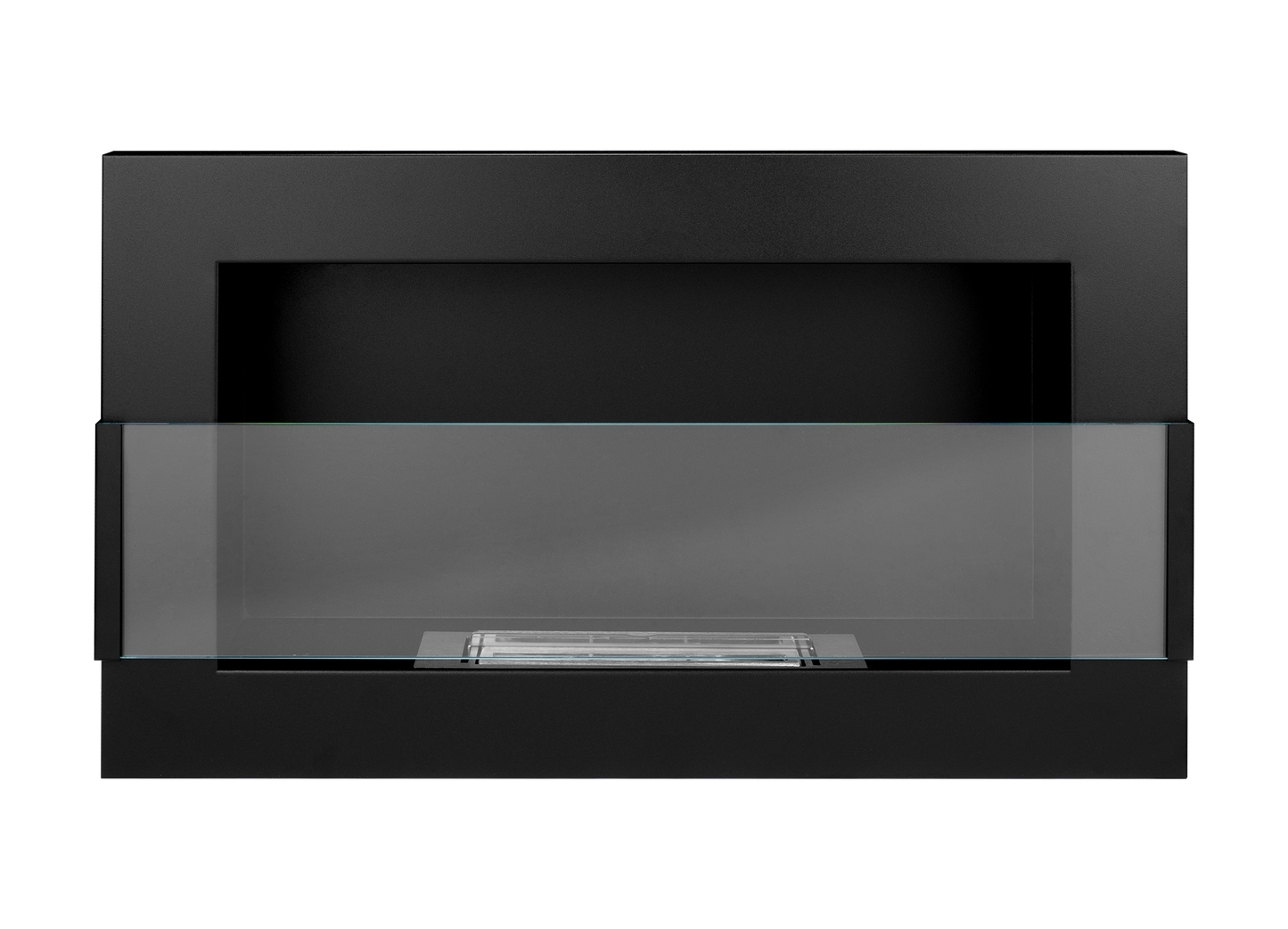 De Bio haard zwart 650x400 cm zwart mat