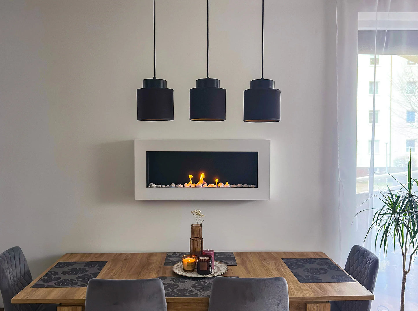 De Bio haard wit Mat mat 900x400 structuur